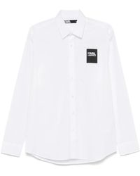KARL LAGERFELD - Logo-Patch Shirt - Lyst