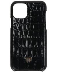 Tom Ford - Logo-Plaque Croc-Effect Leather Phone Case - Lyst