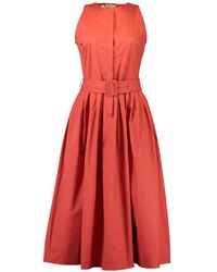 Antonelli - Liana Belted Midi Dress - Lyst