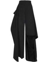 A.W.A.K.E. MODE - Slit-Knee Draped Trousers - Lyst