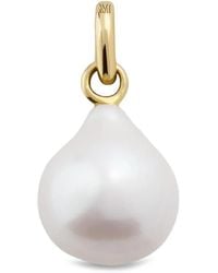 Monica Vinader - Colgante en oro amarillo de 14 ct con perla - Lyst