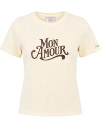 Cinq À Sept - Shrunken Embellished Slogan T-Shirt - Lyst