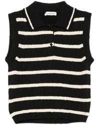Altuzarra - Striped Sleeveless Polo Top - Lyst