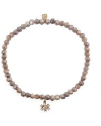 Sydney Evan - 14Kt Marquise Eye Diamond And Labradorite Charm Bracelet - Lyst