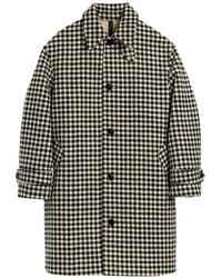 Ami Paris - Houndstooth Wool Coat - Lyst