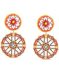 Dolce & Gabbana - Carretto Wheel Clip Earrings - Lyst