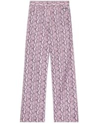 MSGM - Animal-Print Trousers - Lyst
