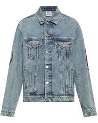 Vetements - Graphic-Print Denim Jacket - Lyst