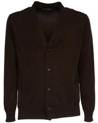 FILIPPO DE LAURENTIIS - Cardigan Côtelé À Col V - Lyst