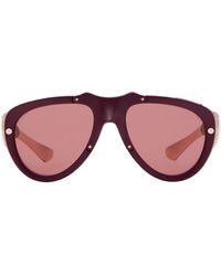 Burberry - Sonnenbrille im Visierdesign - Lyst