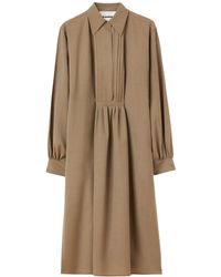 Jil Sander - Straight-Point Collar Wool Dress - Lyst