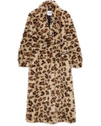 MSGM - Leopard-print Belted Coat - Lyst