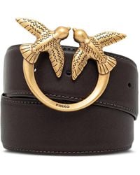 Pinko - Love Birds Gürtel Aus Leder - Lyst