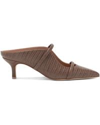 Malone Souliers - Maureen Embossed Kitten-Heel Mules - Lyst