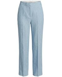 Tagliatore - Pantalon En Lin À Plis Marqués - Lyst