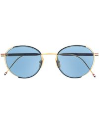 Thom Browne - Round Frame Tinted Sunglasses - Lyst