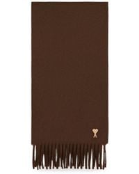 Ami Paris - Foulard En Laine Avec Patch Ami De Cœur - Lyst