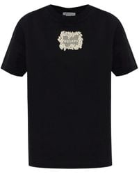 McQueen - Lace-Appliqué T-Shirt - Lyst
