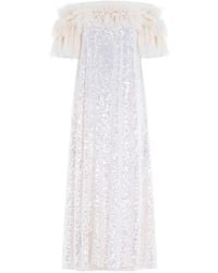 Needle & Thread - Ruffled Midi Dress - Lyst