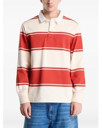 GANT - Rugger Striped Long-Sleeved Polo Shirt - Lyst