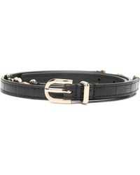 Maje - Slim Croc-Effect Leather Belt - Lyst