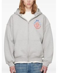 Rhude - Automobile Club Logo-Print Zip-Up Hoodie - Lyst