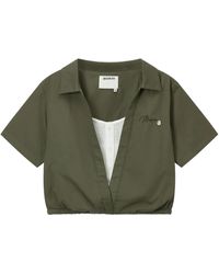Musium Div. - Blouse Met Geborduurd Logo - Lyst