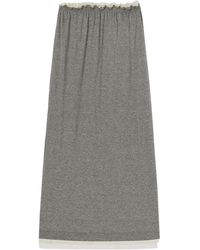 Jil Sander - Jersey-Midirock Im Layering-Look - Lyst