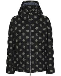 Dolce & Gabbana - Logo-jacquard Hooded Puffer Jacket - Lyst