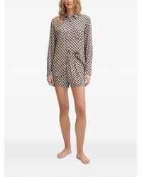 Melissa Odabash - Annie Chain-Print Drawstring Shorts - Lyst