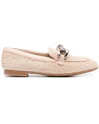 Casadei - Loafer mit Webmuster - Lyst