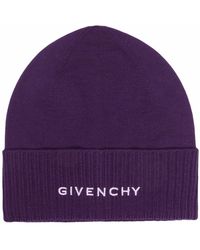 Givenchy - Bonnet en laine à logo brodé - Lyst