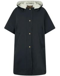 Moorer - Chubasquero Con Capucha Y Manga Corta - Lyst