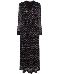 Missoni - Sequinned Zigzag-knit Dress - Lyst