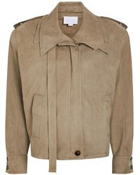 Stella McCartney - Epaulette-Detail Suede-Effect Jacket - Lyst