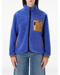 Kavu - Veste Willow À Texture Polaire Et Bords En Velours Côtelé - Lyst