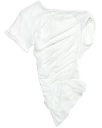 MATIERES FECALES - Warp Ruched T-Shirt - Lyst