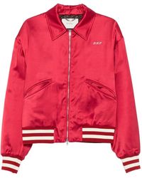 Second/Layer - Satin-Finish Embroidered Bomber Jacket - Lyst