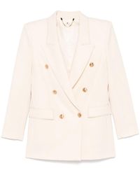 Elisabetta Franchi - Contrasting-Stitching Virgin-Wool Blazer - Lyst