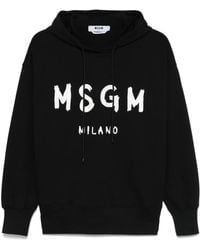 MSGM - Hoodie Met Logoprint - Lyst