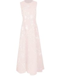 Adam Lippes - Eloise Floral-embroidered Dress - Lyst