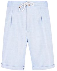 Brunello Cucinelli - Drawstring Pleated Shorts - Lyst