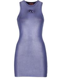 DIESEL - M-Caddix-M Cut-Out Ribbed Mini Dress - Lyst