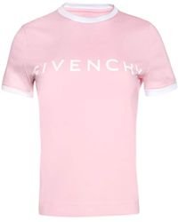 Givenchy - Ringer Logo-print Cotton T-shirt - Lyst
