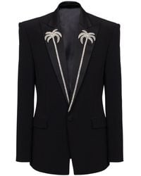 Balmain - Palm Tree-embroidered Single-breasted Blazer - Lyst