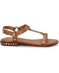 Ash - Braune Ledersandalen Für Frauen - Lyst