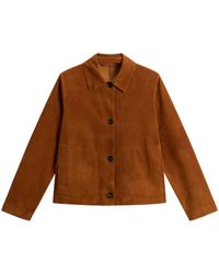 Woolrich - Veste Légère En Daim - Lyst