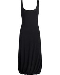 12 STOREEZ - Midi-Jurk Met Vierkante Hals - Lyst