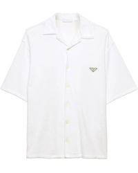 Prada - Poloshirt Van Badstof - Lyst