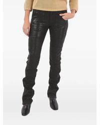 DIESEL - Coated Biker Trousers - Lyst